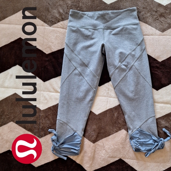 Lululemon Athletica Bandha Cropped Leggings - Size 6 - Picture 1 of 8